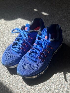 Blue Orange Nike Running Shoes size 8